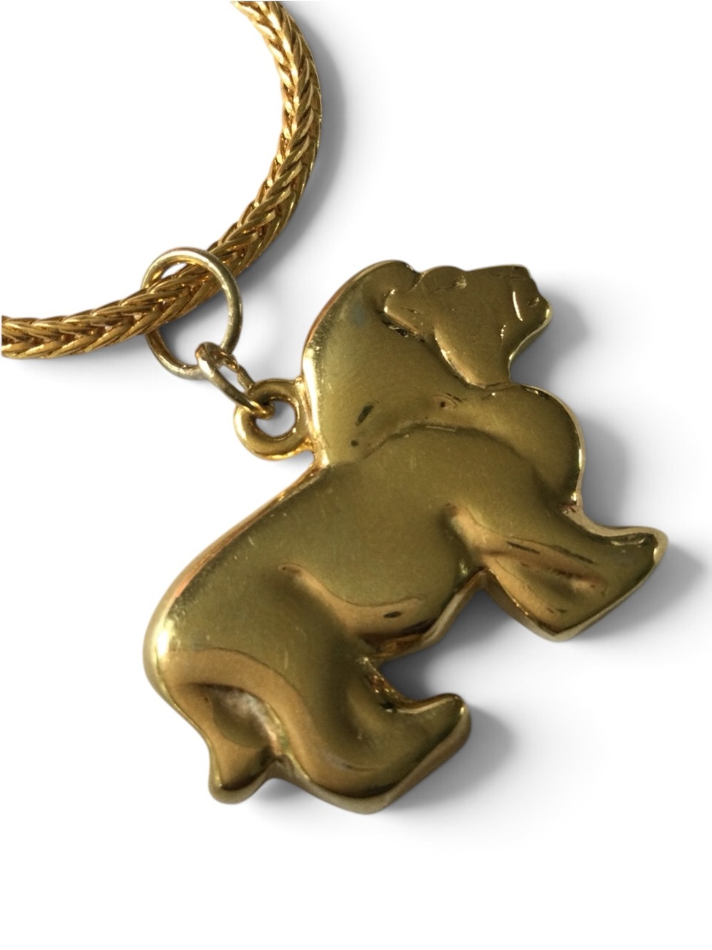 Vintage Stamped Napier Gold-Tone Lion Pendant Necklace - Picture 12 of 16